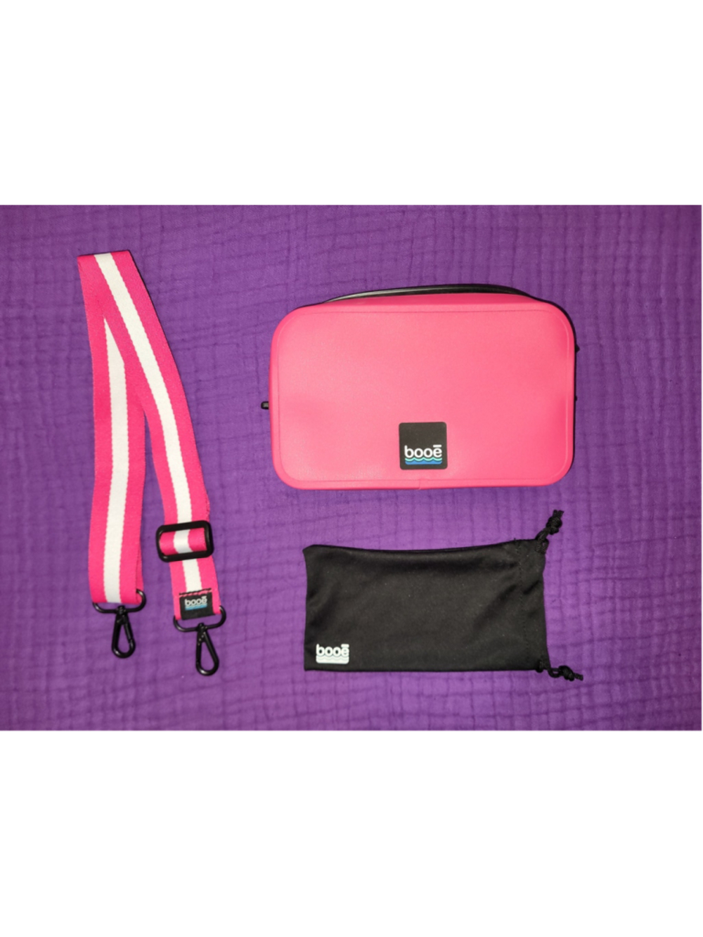 Booe Waterproof Crossbody Phone Bag Pink IP67 Floating w/ Strap & 2 Pouches NWOT